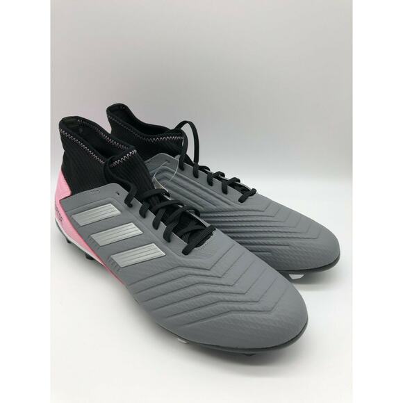 adidas Women's Predator 19.3 FG Soccer Cleats F97528 Grey/Pink Size 12 NWT - Picture 16 of 16